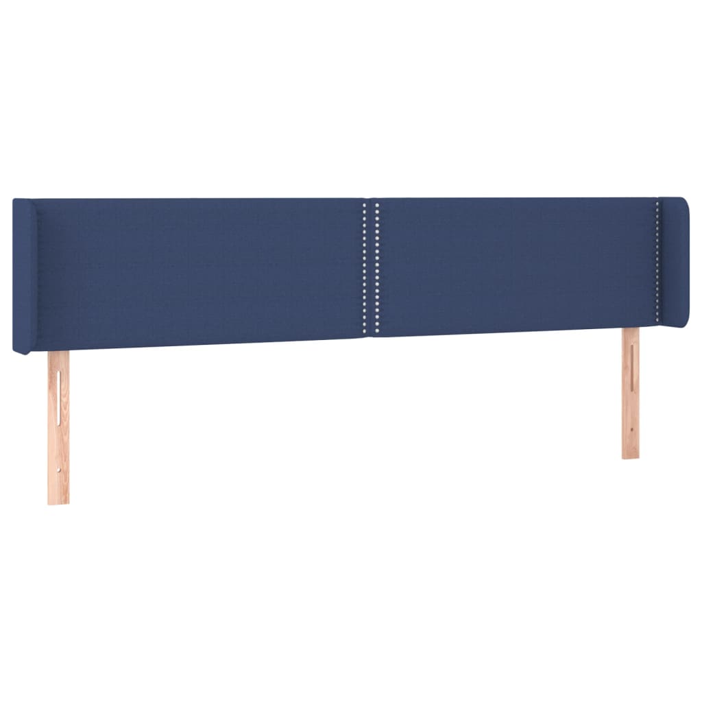Čelo Postele S Led Modré 183 X 16 X 78/88 Cm Textil