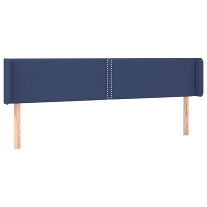 Čelo Postele S Led Modré 183 X 16 X 78/88 Cm Textil