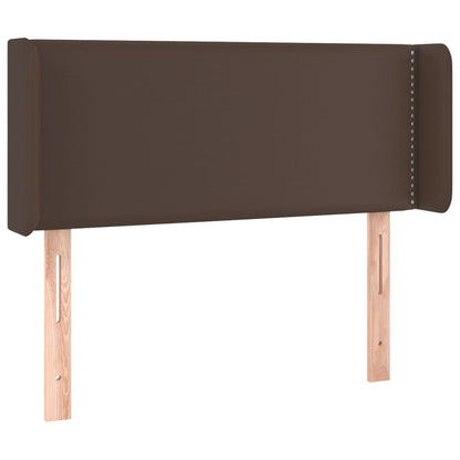 Čelo Postele S Led Hnědé Umělá Kůže