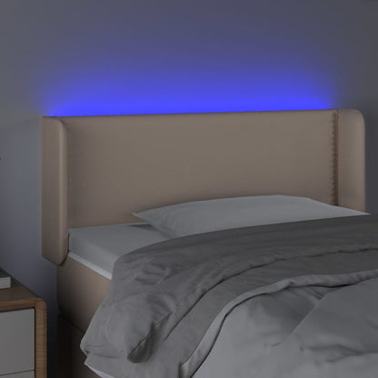 Čelo Postele S Led Umělá Kůže