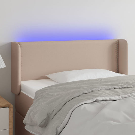 Čelo Postele S Led Umělá Kůže
