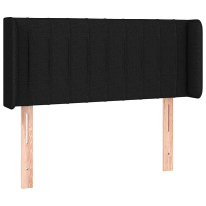 Čelo Postele S Led Černé Textil