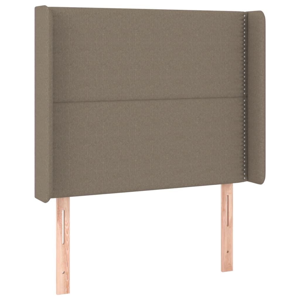 Čelo Postele S Led Taupe 93 X 16 X 118/128 Cm Textil