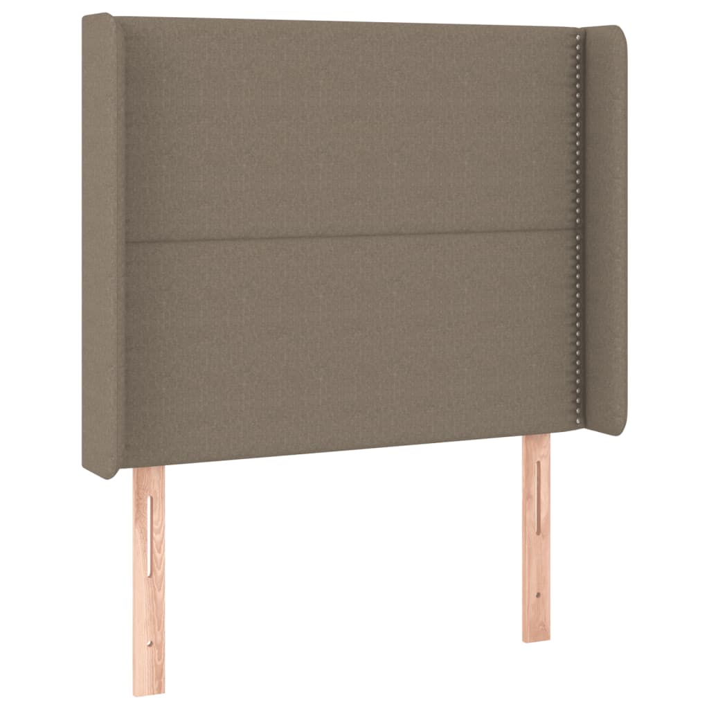 Čelo Postele S Led Taupe 103 X 16 X 118/128 Cm Textil