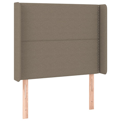 Čelo Postele S Led Taupe 103 X 16 X 118/128 Cm Textil