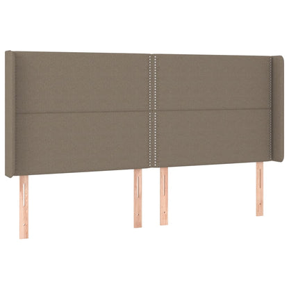 Čelo Postele S Led Taupe 183X16X118/128 Cm Textil