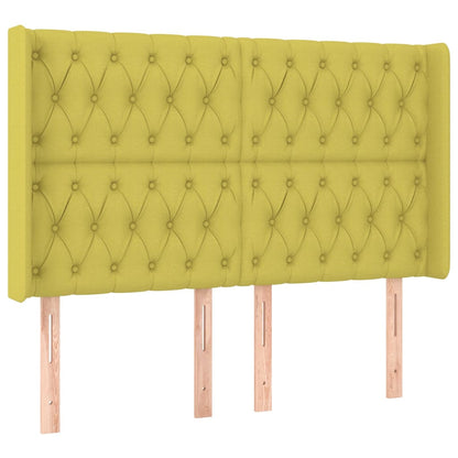 Čelo Postele S Led Zelené Textil Zelená