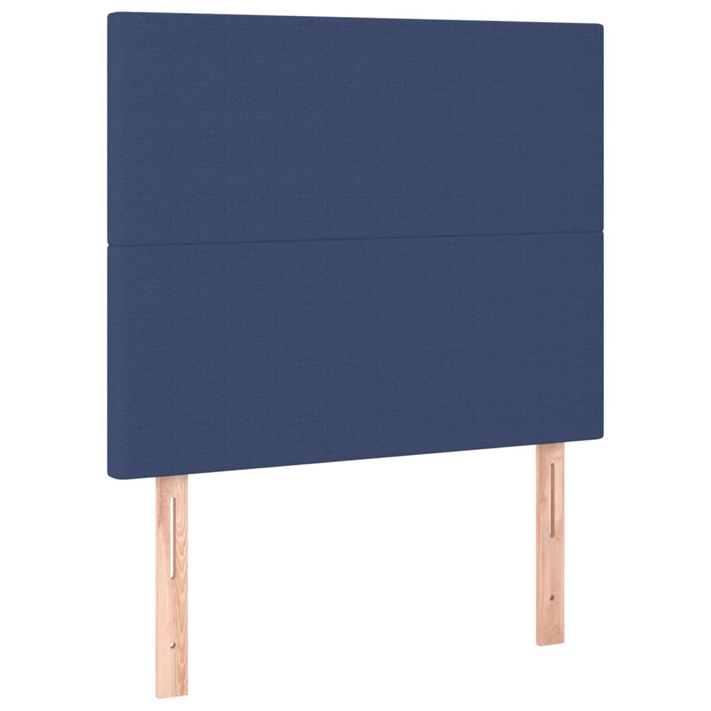 Box Spring Postel S Matrací Modrá 90X200 Cm Textil