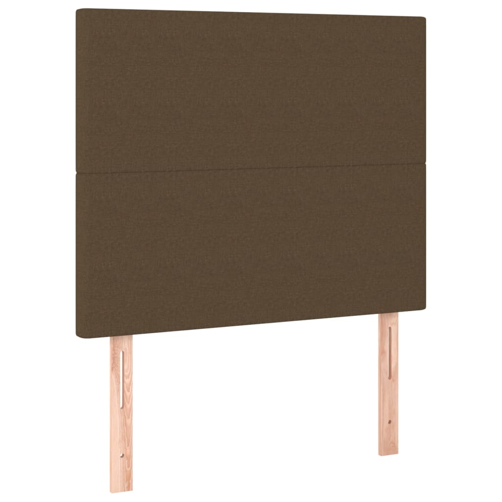 Box Spring Postel S Matrací Tmavě Hnědá 100 X 200 Cm Textil
