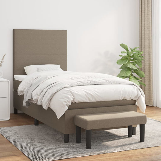 Box Spring Postel S Matrací Textil Taupe