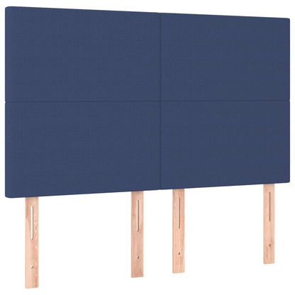 Box Spring Postel S Matrací Modrá 140X200 Cm Textil