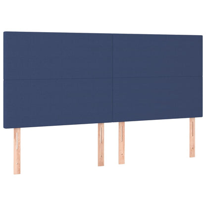 Box Spring Postel S Matrací Modrá 160X200 Cm Textil