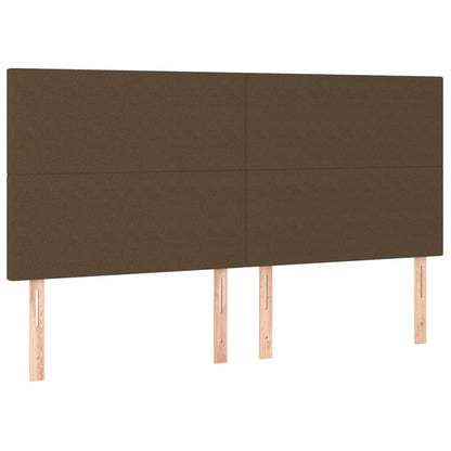 Box Spring Postel S Matrací Tmavě Hnědá 180X200 Cm Textil