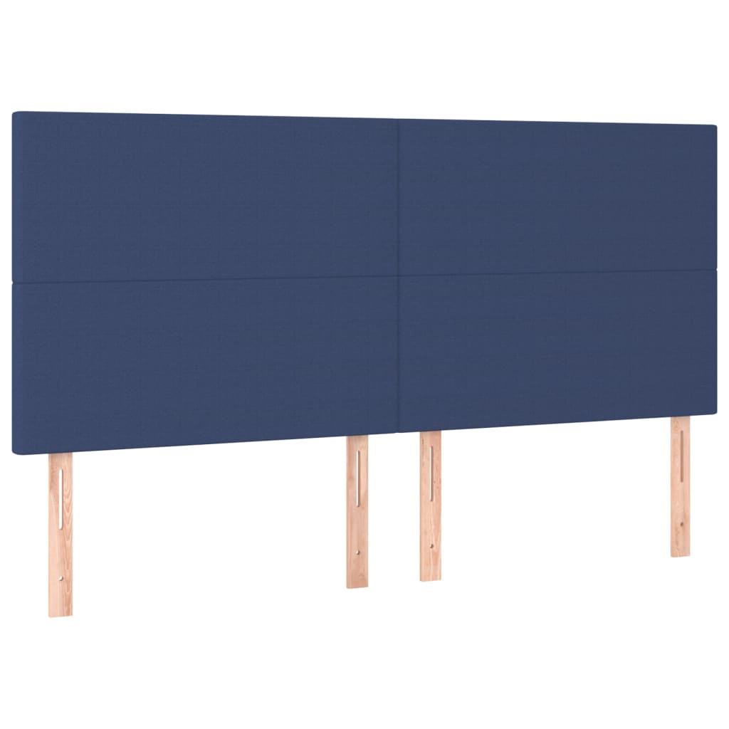 Box Spring Postel S Matrací Modrá 180X200 Cm Textil