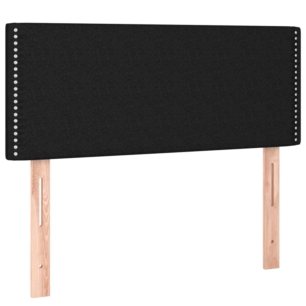 Box Spring Postel S Matrací Černá 100 X 200 Cm Textil
