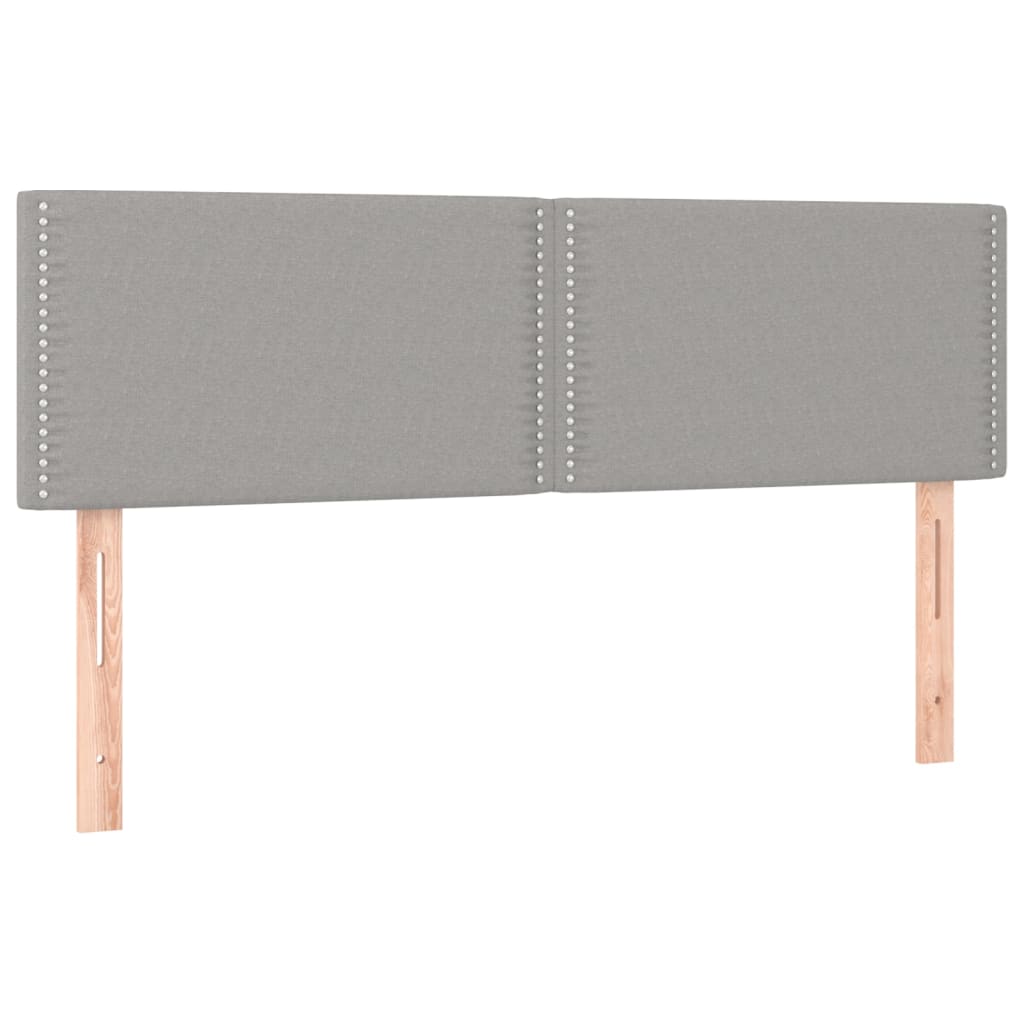 Box Spring Postel S Matrací Textil Světle Šedá