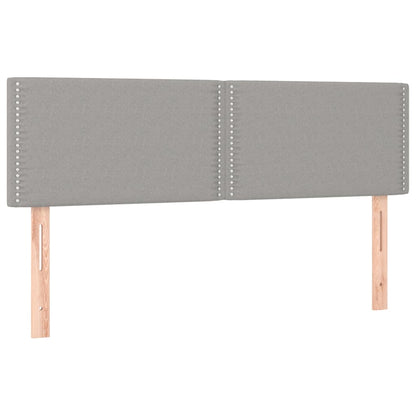 Box Spring Postel S Matrací Textil Světle Šedá