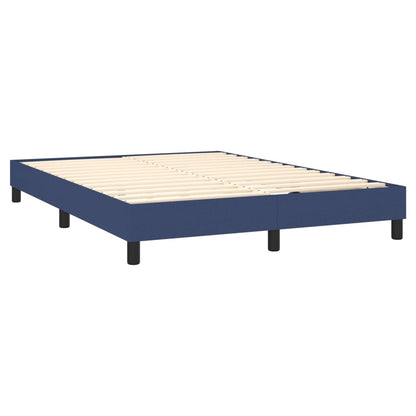 Box Spring Postel S Matrací Textil Modrá