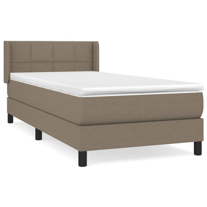 Box Spring Postel S Matrací Taupe 90X200 Cm Textil