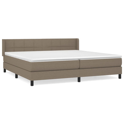Box Spring Postel S Matrací Taupe 200X200 Cm Textil