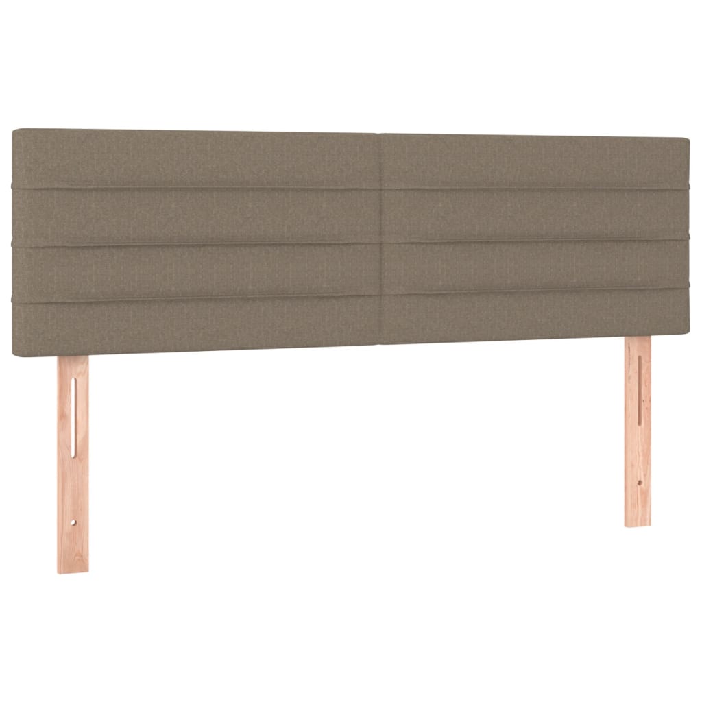 Box Spring Postel S Matrací Taupe 140X190 Cm Textil