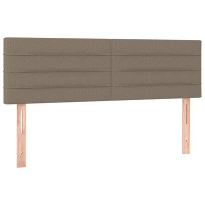 Box Spring Postel S Matrací Taupe 140X190 Cm Textil