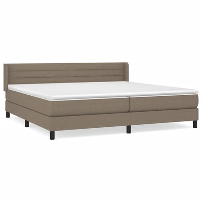 Box Spring Postel S Matrací Taupe 200X200 Cm Textil