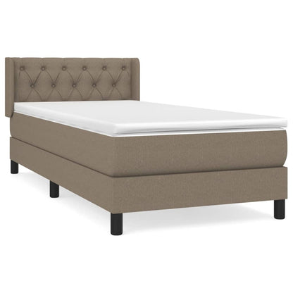 Box Spring Postel S Matrací Taupe 80X200 Cm Textil