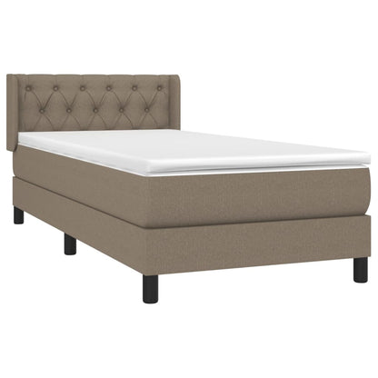 Box Spring Postel S Matrací Taupe 80X200 Cm Textil