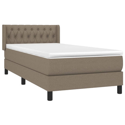 Box Spring Postel S Matrací Taupe 90X200 Cm Textil