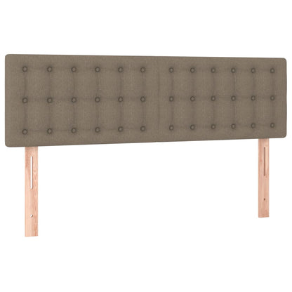 Box Spring Postel S Matrací Taupe 140X190 Cm Textil