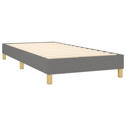 Box Spring Postel S Matrací Textil Tmavě Šedá