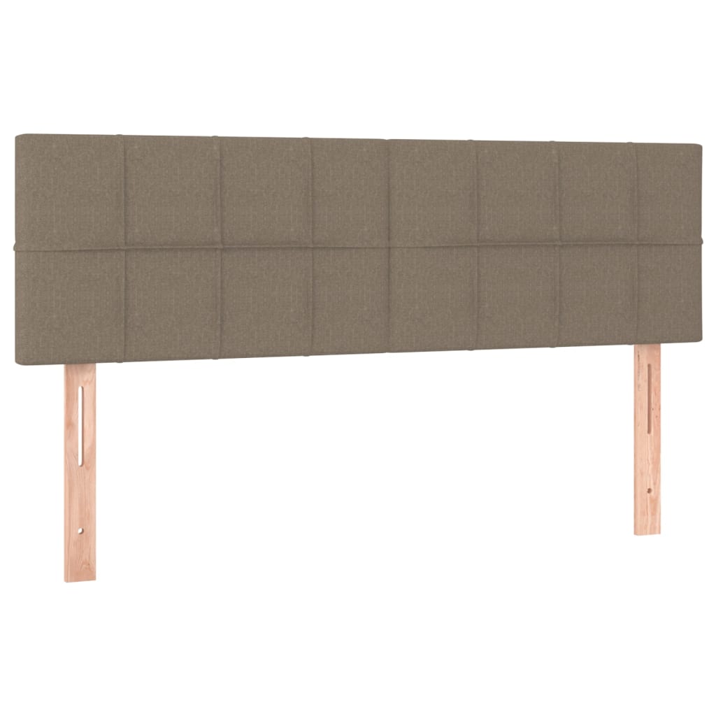 Box Spring Postel S Matrací Taupe 140X190 Cm Textil