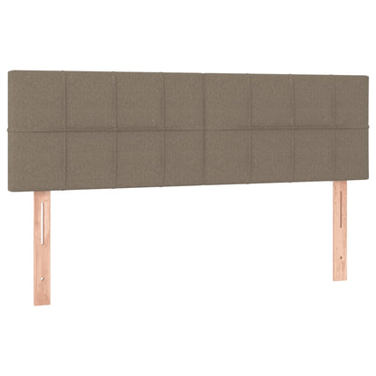 Box Spring Postel S Matrací Taupe 140X200 Cm Textil
