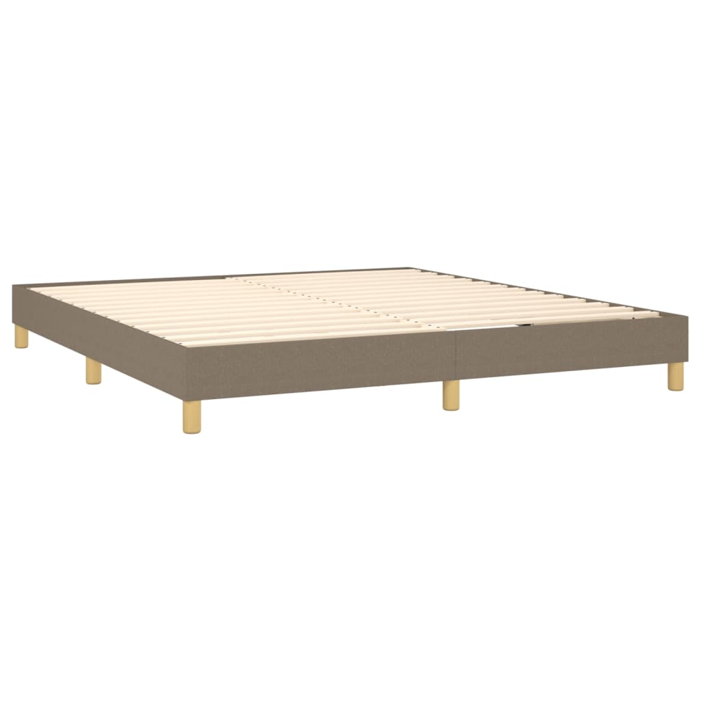 Box Spring Postel S Matrací Taupe 180X200 Cm Textil