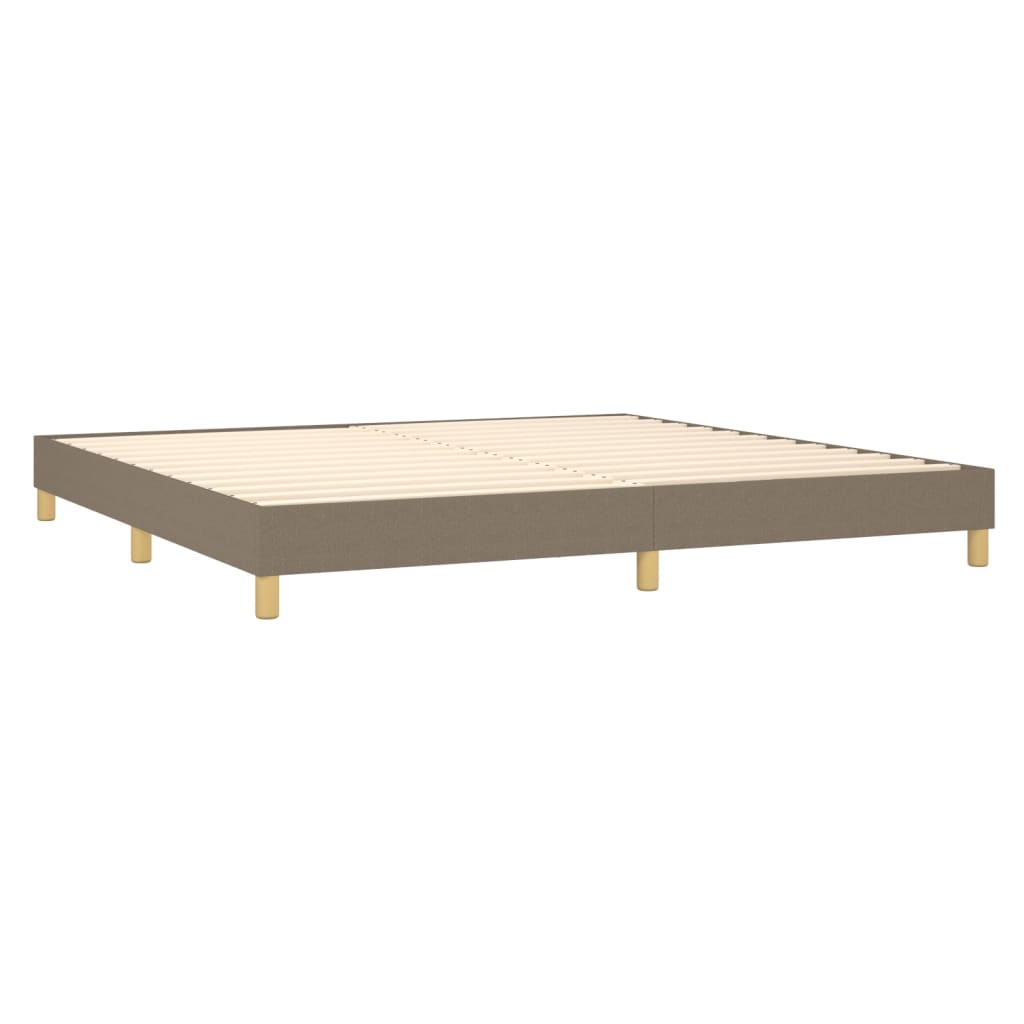 Box Spring Postel S Matrací Taupe 200X200 Cm Textil