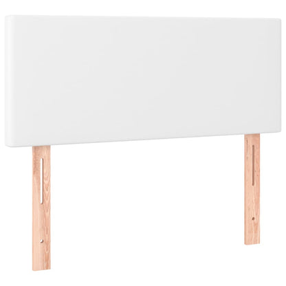 Box Spring Postel S Matrací Bílá 90X190 Cm Umělá Kůže