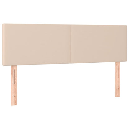Box Spring Postel S Matrací Cappuccino 140X190 Cm Umělá Kůže