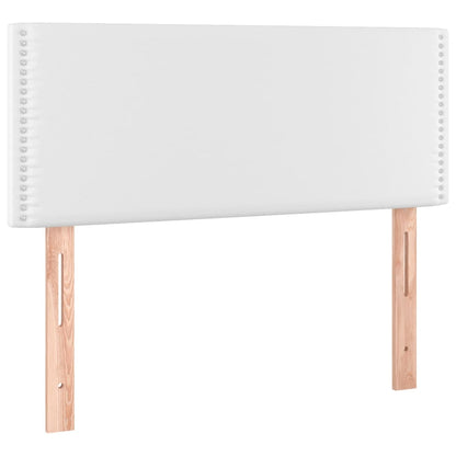 Box Spring Postel S Matrací Bílá 100X200 Cm Umělá Kůže