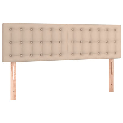 Box Spring Postel S Matrací Cappuccino 140X190 Cm Umělá Kůže