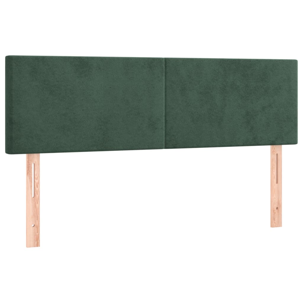 Box Spring Postel S Matrací Samet Tmavě Zelená
