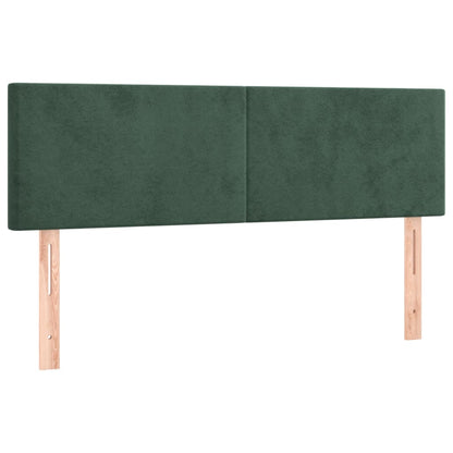 Box Spring Postel S Matrací Samet Tmavě Zelená