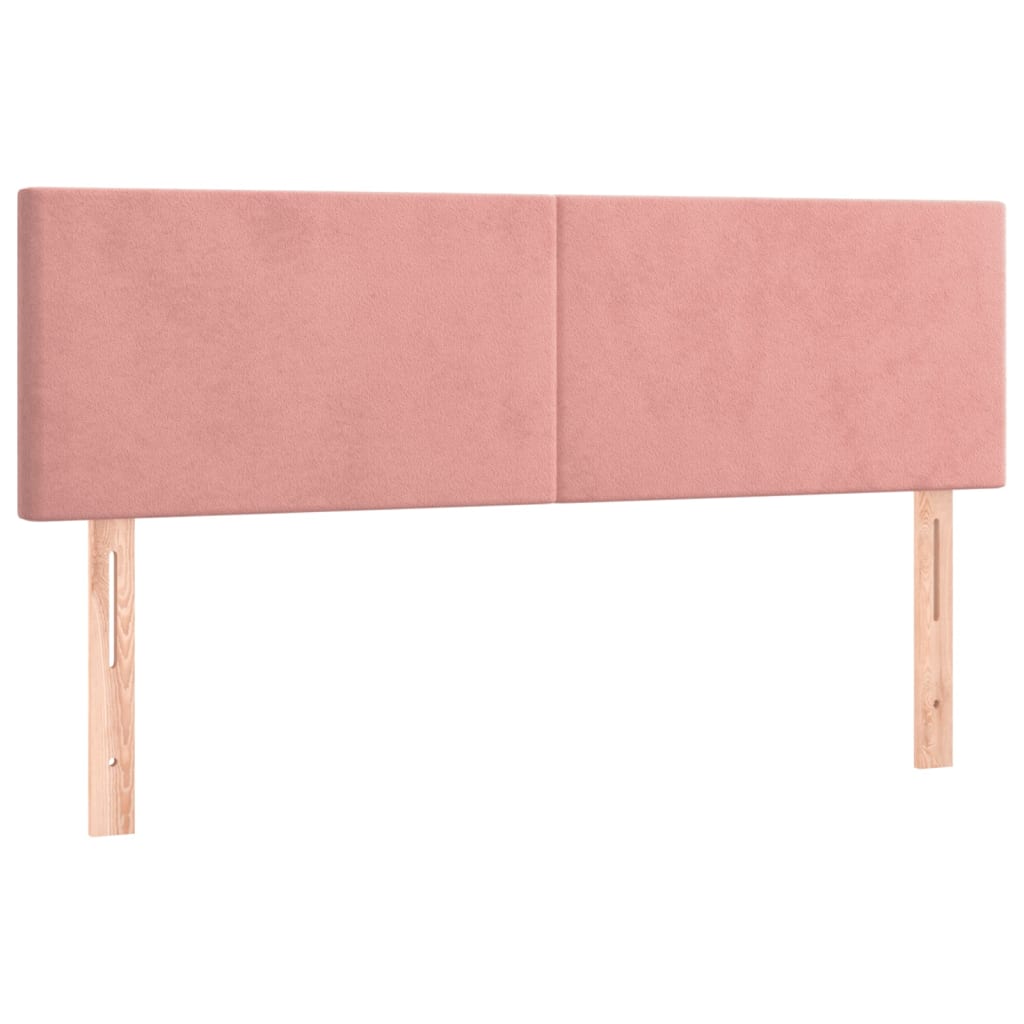 Box Spring Postel S Matrací Samet Růžová