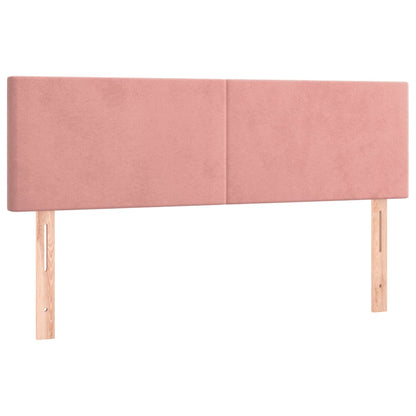 Box Spring Postel S Matrací Samet Růžová