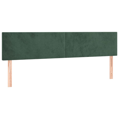 Box Spring Postel S Matrací Samet Tmavě Zelená