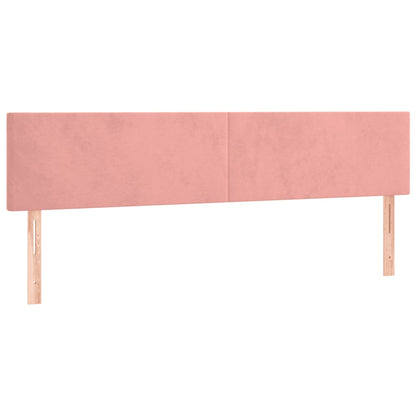 Box Spring Postel S Matrací Samet Růžová