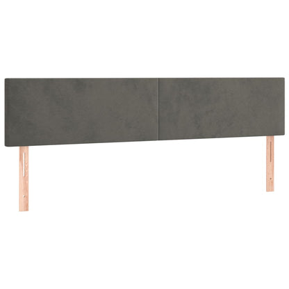 Box Spring Postel S Matrací Samet Tmavě Šedá