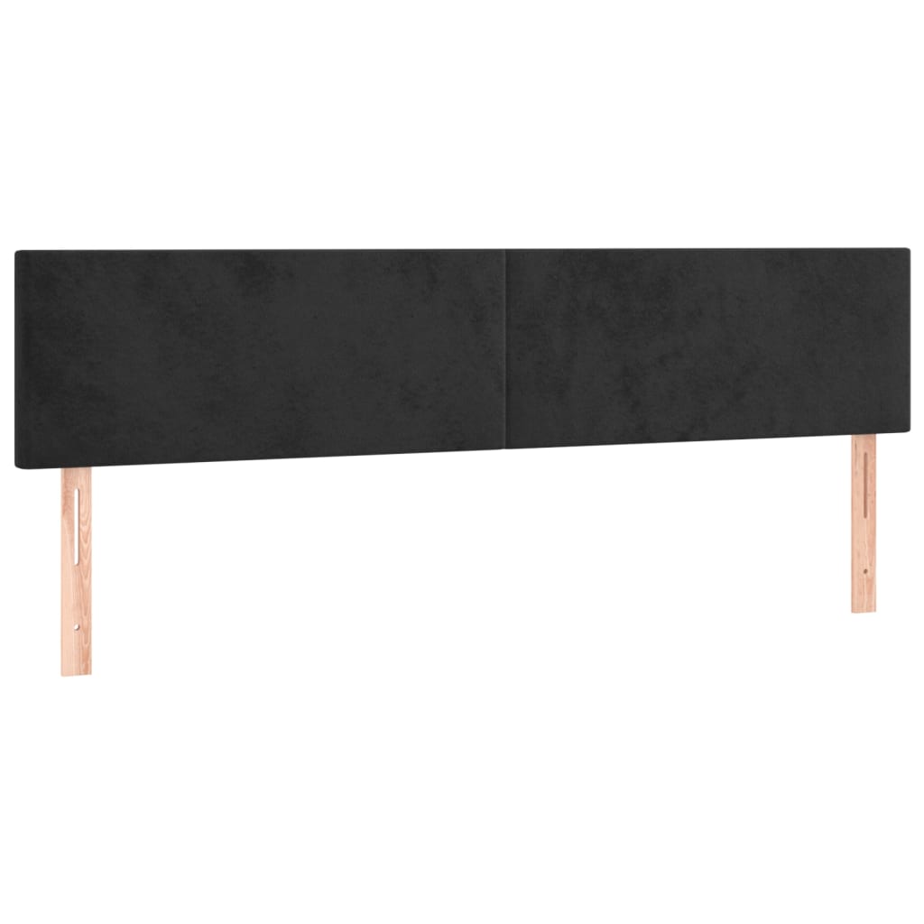 Box Spring Postel S Matrací Černá Samet Černá