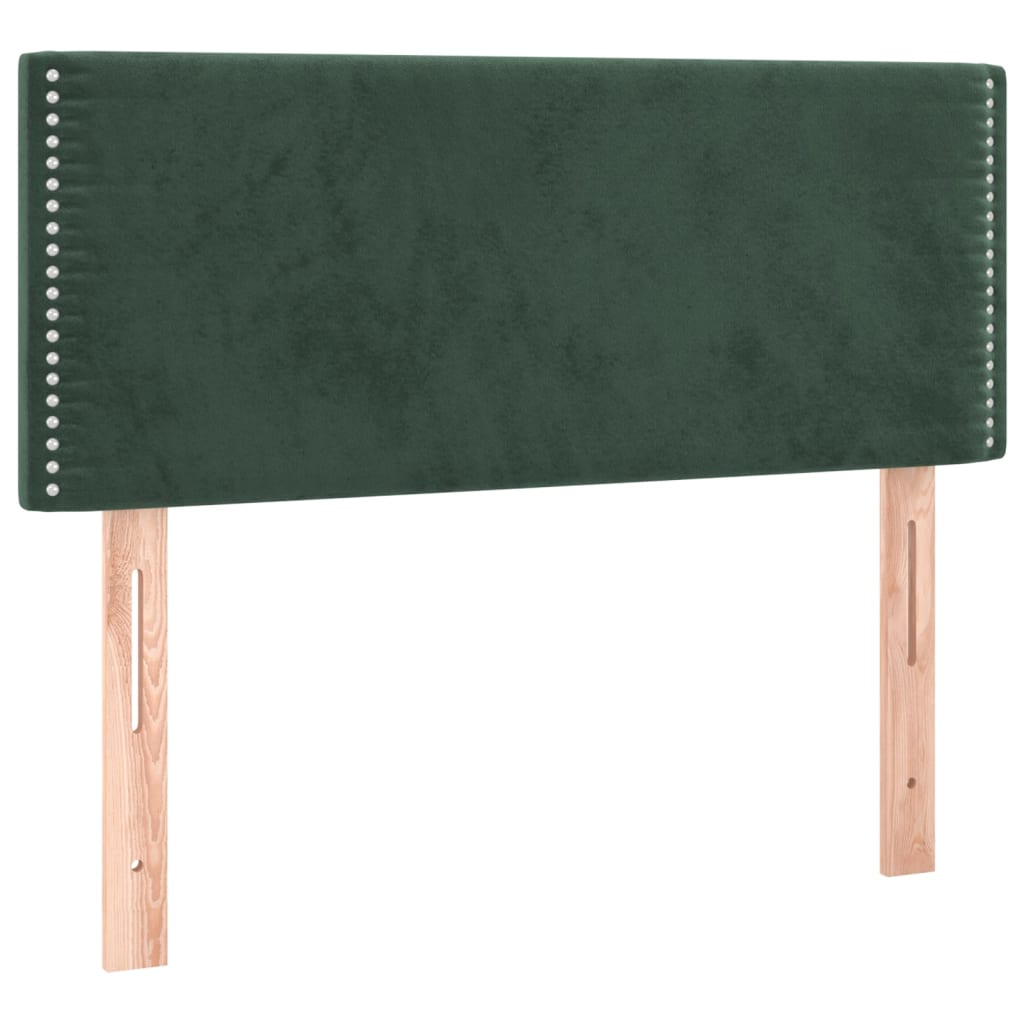 Box Spring Postel S Matrací Samet Tmavě Zelená
