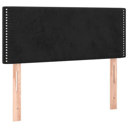 Box Spring Postel S Matrací Černá Samet Černá